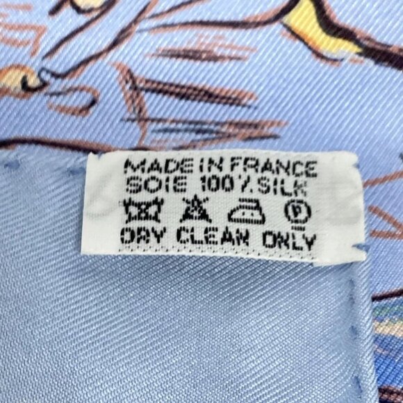 HERMES Petit Carre - Light Blue Light Pink Multi Scarf 175-071325 - Picture 5 of 5